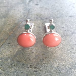 Shop Emerald Earrings! Coral Earrings, Natural Coral, Emerald Earrings, Natural Emerald, Pink Coral, Vintage Emerald, Vintage Coral Ring, Silver Earrings, Vintage | Natural genuine Emerald earrings. Buy crystal jewelry, handmade handcrafted artisan jewelry for women.  Unique handmade gift ideas. #jewelry #beadedearrings #beadedjewelry #gift #shopping #handmadejewelry #fashion #style #product #earrings #affiliate #ad