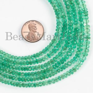 Shop Emerald Faceted Beads! 2-5 MM Emerald Beads, Emerald Rondelle Beads, Emerald Faceted Beads, Emerald Gemstone Beads, Jewelry Making Beads, Faceted Rondelle Beads | Natural genuine faceted Emerald beads for beading and jewelry making.  #jewelry #beads #beadedjewelry #diyjewelry #jewelrymaking #beadstore #beading #affiliate #ad