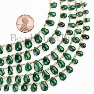 Shop Emerald Bead Shapes! 4×6-7×11 mm Emerald Pear Shape Gemstone Beads, Emerald Smooth Beads, Emerald Plain Pears, Plain Pear Beads, Emerald Natural Beads, Emerald | Natural genuine other-shape Emerald beads for beading and jewelry making.  #jewelry #beads #beadedjewelry #diyjewelry #jewelrymaking #beadstore #beading #affiliate #ad