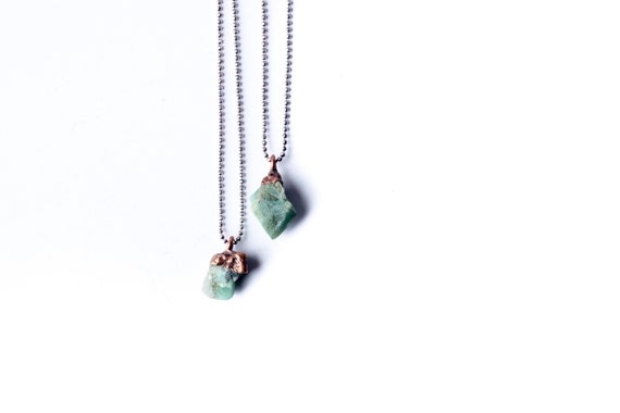 Emerald Crystal Necklace | Raw Emerald Necklace | Rough Emerald Pendant | Green Emerald Stone Pendant | Rough Emerald Crystal Necklace