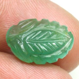 Shop Emerald Shapes! Zambian Emerald Carved Gemstone Emerald Carving Loose Gemstone Leaf Shape Ring Size Emerald Gemstone 6.85 Ct 16x10x9 mm | Natural genuine stones & crystals in various shapes & sizes. Buy raw cut, tumbled, or polished gemstones for making jewelry or crystal healing energy vibration raising reiki stones. #crystals #gemstones #crystalhealing #crystalsandgemstones #energyhealing #affiliate #ad