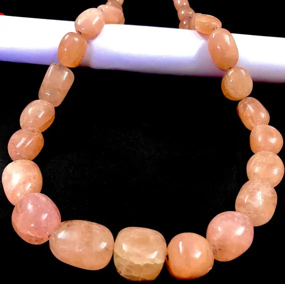 Extremely Rare~earth Mined Morganite Smooth Nuggets Beads Natural Pink Morganite Gemstone Beads 28” Strand Beautiful Morganite Gems Jewelry