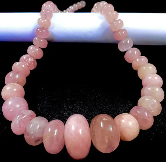 Extremely Rare~earth Mined Morganite Smooth Rondelle Beads Natural Pink Morganite Gemstone Beads 19” Strand Beautiful Morganite Gems Jewelry