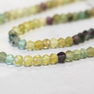 Shop Fluorite Faceted Beads! S/ Fluorite 5mm/ 6mm/ 7mm Faceted Round Beads 15.5" Strand Size Varies Natural Multicolor Fluorite Beads For Jewelry Making | Natural genuine faceted Fluorite beads for beading and jewelry making.  #jewelry #beads #beadedjewelry #diyjewelry #jewelrymaking #beadstore #beading #affiliate #ad