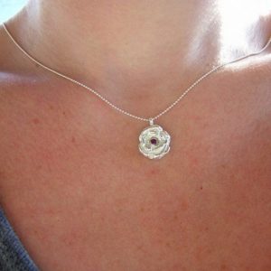 Shop Garnet Pendants! Art Nouveau Necklace,  in Rhodolite Garnet Pendant, Art Nouveau Flower Necklace | Natural genuine Garnet pendants. Buy crystal jewelry, handmade handcrafted artisan jewelry for women.  Unique handmade gift ideas. #jewelry #beadedpendants #beadedjewelry #gift #shopping #handmadejewelry #fashion #style #product #pendants #affiliate #ad