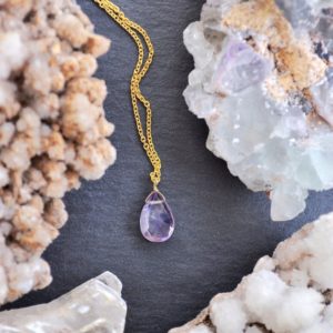 Shop Ametrine Necklaces! Ametrine Teardrop Sterling Silver Gemstone Necklace, Small Dainty Natural Raw Stone Pendant, Crystal Birthstone Personalized Birthday Gift | Natural genuine Ametrine necklaces. Buy crystal jewelry, handmade handcrafted artisan jewelry for women.  Unique handmade gift ideas. #jewelry #beadednecklaces #beadedjewelry #gift #shopping #handmadejewelry #fashion #style #product #necklaces #affiliate #ad