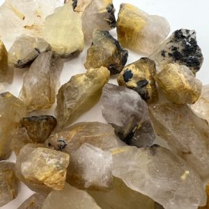 Shop Raw & Rough Rutilated Quartz Stones! Golden Rutilated Quartz Raw Pocket Stone Healing Crystals Stones Positive Spiritual Awakening L94 | Natural genuine stones & crystals in various shapes & sizes. Buy raw cut, tumbled, or polished gemstones for making jewelry or crystal healing energy vibration raising reiki stones. #crystals #gemstones #crystalhealing #crystalsandgemstones #energyhealing #affiliate #ad