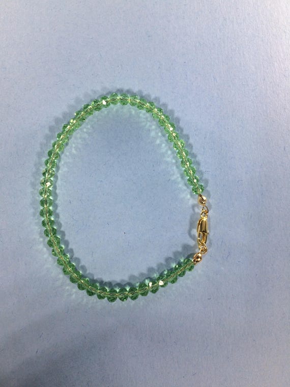 Green Amethyst Bracelet, Amethyst  Gemstone Bracelet , Real Amethyst  Bracelet, Birthstone Bracelet,  August   Birthstone Bracelet