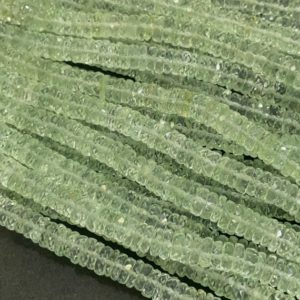 Shop Green Amethyst Beads! Natural 8 Inch Long Strand Natural Top Quality Green Amethyst Tyre Faceted Beads 7mm Approx Beads An Amazing Item | Natural genuine faceted Green Amethyst beads for beading and jewelry making.  #jewelry #beads #beadedjewelry #diyjewelry #jewelrymaking #beadstore #beading #affiliate #ad