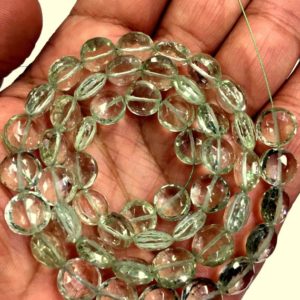 Shop Green Amethyst Beads! Wholesale Beads Shop~~natural Green Amethyst Faceted Coin Shape Beads For Jewelry Making Coin Gemstone Beads Superb Quality Amethyst Coin | Natural genuine faceted Green Amethyst beads for beading and jewelry making.  #jewelry #beads #beadedjewelry #diyjewelry #jewelrymaking #beadstore #beading #affiliate #ad