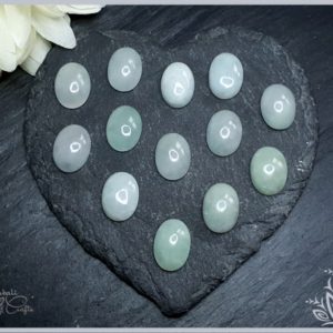 Shop Jade Cabochons! Green jade cabochon – oval – 18 mm | Natural genuine stones & crystals in various shapes & sizes. Buy raw cut, tumbled, or polished gemstones for making jewelry or crystal healing energy vibration raising reiki stones. #crystals #gemstones #crystalhealing #crystalsandgemstones #energyhealing #affiliate #ad