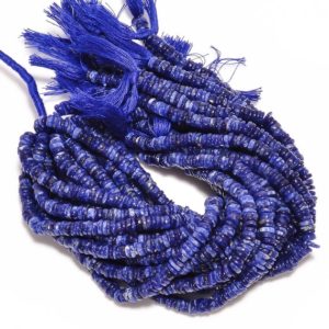 Shop Sodalite Rondelle Beads! Heishi Tyre Shape Loose Gemstone Beads, Wheel Shape Smooth Beads Natural Sodalite Gemstone Rondelle Shape Smooth Beads Strand 8" Inches | Natural genuine rondelle Sodalite beads for beading and jewelry making.  #jewelry #beads #beadedjewelry #diyjewelry #jewelrymaking #beadstore #beading #affiliate #ad