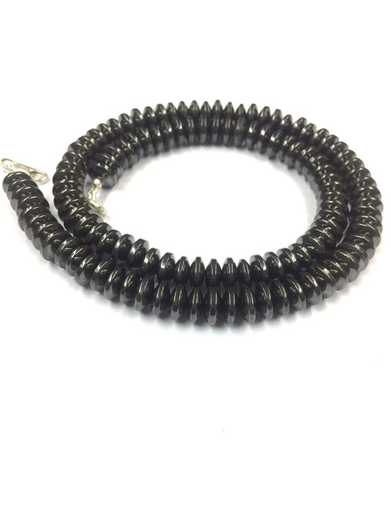Natural Smooth Hematite Rondelle Beads 9mm Plain Rondelle Gemstone Beads 18" Strand Top Quality