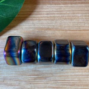 Shop Tumbled Hematite Crystals & Pocket Stones! Tumbled Magnetic Rainbow Hematite Stones with Gift Bag | Natural genuine stones & crystals in various shapes & sizes. Buy raw cut, tumbled, or polished gemstones for making jewelry or crystal healing energy vibration raising reiki stones. #crystals #gemstones #crystalhealing #crystalsandgemstones #energyhealing #affiliate #ad
