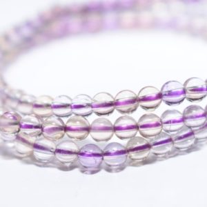 Shop Ametrine Round Beads! High Grade Natural Ametrine, 3 Round Stretch Bracelet/Necklace, 4.5mm+ Beads, 10.5inch+ length, High Translucency! Rare Find! Rare Deal! | Natural genuine round Ametrine beads for beading and jewelry making.  #jewelry #beads #beadedjewelry #diyjewelry #jewelrymaking #beadstore #beading #affiliate #ad