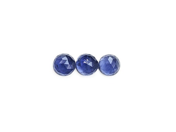 Iolite Cabochons Rose Cut - 8mm Round - Choose A Single Cabochon Or A Set Of 3