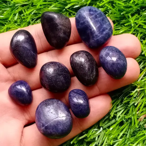 Iolite Tumble - Iolite Cordierite Stone - Tumbled Stones And Crystals - Iolite Crystal - Healing Crystal And Stones - Tumbled Iolite