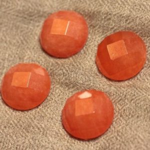 Shop Jade Cabochons! 1pc – Cabochon de Pierre – Jade Rond Facetté 20mm Orange Capucine – 4558550024442 | Natural genuine stones & crystals in various shapes & sizes. Buy raw cut, tumbled, or polished gemstones for making jewelry or crystal healing energy vibration raising reiki stones. #crystals #gemstones #crystalhealing #crystalsandgemstones #energyhealing #affiliate #ad