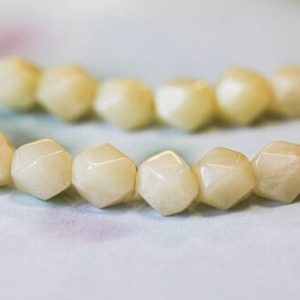 Shop Jade Chip & Nugget Beads! M/ Yellow Jade 8x10mm Faceted Nugget Beads Size varies 16" Strand Natural Light Yellow Nephrite Gemstone Faceted Nugget For Jewelry Making | Natural genuine chip Jade beads for beading and jewelry making.  #jewelry #beads #beadedjewelry #diyjewelry #jewelrymaking #beadstore #beading #affiliate #ad