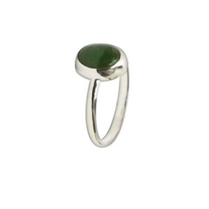 Shop Jade Rings! Jade and Sterling Silver Hand Crafted Ring, size 6-1/4  r625jadd3547 | Natural genuine Jade rings, simple unique handcrafted gemstone rings. #rings #jewelry #shopping #gift #handmade #fashion #style #affiliate #ad
