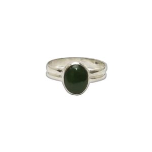 Shop Jade Rings! Jade and Sterling Silver Hand Crafted Ring, size 7-3/4  r775jade3548 | Natural genuine Jade rings, simple unique handcrafted gemstone rings. #rings #jewelry #shopping #gift #handmade #fashion #style #affiliate #ad
