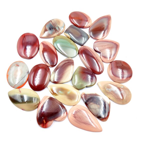 Wholesale Lot Imperial Jasper Stone 5 Pc / 10 Pc Lot Mix Shape 25 To 30 Mm Cabochon Gemstone Jewelry Stone Free Shipping