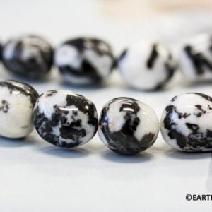 M/ Mexican Zebra Jasper 12mm/ 14mm Nugget beads  16" strand Genuine Natural mix color of Black and white Zebra Jasper Beautiful matrix | Natural genuine beads Array beads for beading and jewelry making.  #jewelry #beads #beadedjewelry #diyjewelry #jewelrymaking #beadstore #beading #affiliate #ad