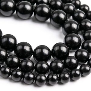 Genuine Natural Black Jet Loose Beads Round Shape 6mm 8mm 10mm | Natural genuine round Jet beads for beading and jewelry making.  #jewelry #beads #beadedjewelry #diyjewelry #jewelrymaking #beadstore #beading #affiliate #ad