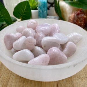 Kunzite Tumbled stones crystals Premium | Natural genuine stones & crystals in various shapes & sizes. Buy raw cut, tumbled, or polished gemstones for making jewelry or crystal healing energy vibration raising reiki stones. #crystals #gemstones #crystalhealing #crystalsandgemstones #energyhealing #affiliate #ad