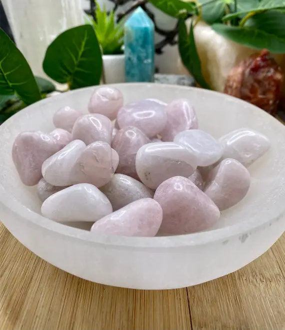 Kunzite Tumbled Stones Crystals Premium