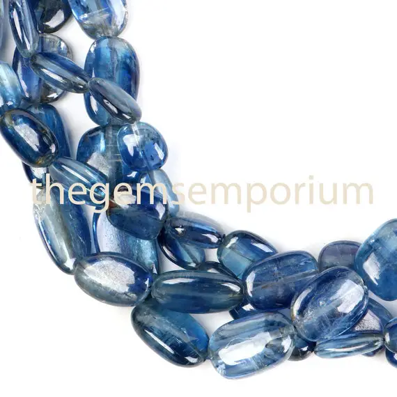 11x13-11x16mm Kyanite Smooth Nugget Beads, Gemstone Beads, Beads For Jewelry, Fancy Nugget Beads, Jewelry Making Beads