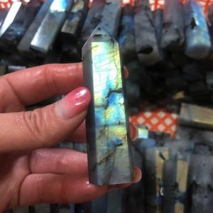 Labradorite Tower Labradorite Crystal Point Natural Labradorite Point Wand Healing Crystal Wholesale | Natural genuine stones & crystals in various shapes & sizes. Buy raw cut, tumbled, or polished gemstones for making jewelry or crystal healing energy vibration raising reiki stones. #crystals #gemstones #crystalhealing #crystalsandgemstones #energyhealing #affiliate #ad