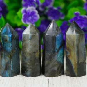 Shop Gemstone Points & Wands! Labradorite Tower Point for Crystal Grid | Natural genuine stones & crystals in various shapes & sizes. Buy raw cut, tumbled, or polished gemstones for making jewelry or crystal healing energy vibration raising reiki stones. #crystals #gemstones #crystalhealing #crystalsandgemstones #energyhealing #affiliate #ad