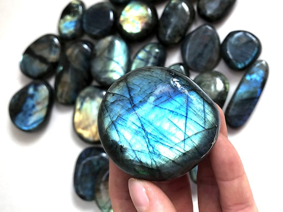 Labradorite Palm Stone Gemstone Crystal Tumbled Stone Worry Stone Positivity Healing For Gift Bulk Wholesale 3448