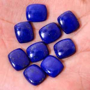 Shop Lapis Lazuli Cabochons! AAA+ High Quality Lapis Lazuli 12x14mm Smooth Loose Cabochon | Natural Blue Lapis Semi Precious Gemstone Flat Back Cushion Rectangle Cabs | Natural genuine stones & crystals in various shapes & sizes. Buy raw cut, tumbled, or polished gemstones for making jewelry or crystal healing energy vibration raising reiki stones. #crystals #gemstones #crystalhealing #crystalsandgemstones #energyhealing #affiliate #ad