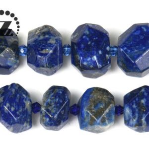 Shop Lapis Lazuli Chip & Nugget Beads! Lapis Lazuli faceted nugget beads,centre drilled beads,Blue Lapis Lazuli,Natural,Gemstone,12-13×16-18mm,15" full strand | Natural genuine chip Lapis Lazuli beads for beading and jewelry making.  #jewelry #beads #beadedjewelry #diyjewelry #jewelrymaking #beadstore #beading #affiliate #ad
