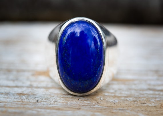 Lapis Ring 12 - Large Lapis Lazuli Ring -  12 - Mens Lapis Ring - Lapis Jewelry - Sterling Silver Lapis Ring - Lapis Lazuli Jewelry Lapis 12