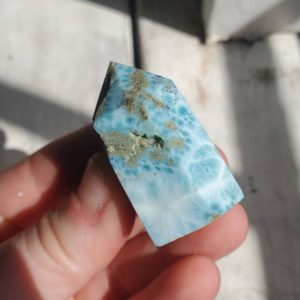 Shop Larimar Points & Wands! Larimar tower, larimar point, larimar | Natural genuine stones & crystals in various shapes & sizes. Buy raw cut, tumbled, or polished gemstones for making jewelry or crystal healing energy vibration raising reiki stones. #crystals #gemstones #crystalhealing #crystalsandgemstones #energyhealing #affiliate #ad