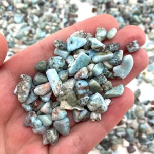 20g of Larimar, mini tumbled stones, tumbled crystal, tumbled larimar, larimar chips | Natural genuine stones & crystals in various shapes & sizes. Buy raw cut, tumbled, or polished gemstones for making jewelry or crystal healing energy vibration raising reiki stones. #crystals #gemstones #crystalhealing #crystalsandgemstones #energyhealing #affiliate #ad