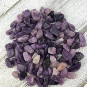 Shop Tumbled Lepidolite Crystals & Pocket Stones! Lepidolite Chips 100g | Natural genuine stones & crystals in various shapes & sizes. Buy raw cut, tumbled, or polished gemstones for making jewelry or crystal healing energy vibration raising reiki stones. #crystals #gemstones #crystalhealing #crystalsandgemstones #energyhealing #affiliate #ad