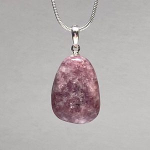 Lepidolite Pendant with Chain | Natural genuine Array jewelry. Buy crystal jewelry, handmade handcrafted artisan jewelry for women.  Unique handmade gift ideas. #jewelry #beadedjewelry #beadedjewelry #gift #shopping #handmadejewelry #fashion #style #product #jewelry #affiliate #ad