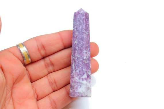 Lepidolite Tower, Natural Lepidolite Tower, Lepidolite Crystal Point, Lepidolite Crystal Tower, Lepidolite Obelisk, Healing Crystal, Tower.
