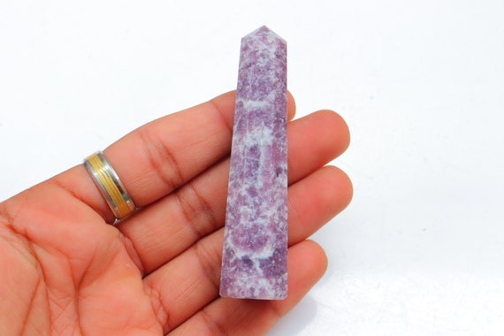 Lepidolite Tower, Natural Lepidolite Tower, Lepidolite Crystal Point, Lepidolite Crystal Tower, Lepidolite Obelisk, Healing Crystal, Tower.