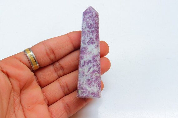 Lepidolite Tower, Natural Lepidolite Tower, Lepidolite Crystal Point, Lepidolite Crystal Tower, Lepidolite Obelisk, Healing Crystal, Tower.