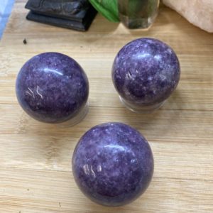 Shop Lepidolite Stones & Crystals! Lepidolite 40mm sphere crystal geode healing ball Shelf 8 | Natural genuine stones & crystals in various shapes & sizes. Buy raw cut, tumbled, or polished gemstones for making jewelry or crystal healing energy vibration raising reiki stones. #crystals #gemstones #crystalhealing #crystalsandgemstones #energyhealing #affiliate #ad