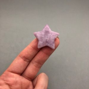 Shop Lepidolite Shapes! A Small Lepidolite Star Carving | Natural genuine stones & crystals in various shapes & sizes. Buy raw cut, tumbled, or polished gemstones for making jewelry or crystal healing energy vibration raising reiki stones. #crystals #gemstones #crystalhealing #crystalsandgemstones #energyhealing #affiliate #ad