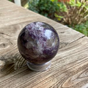 Shop Lepidolite Shapes! Lepidolite sphere LEP7 385g | Natural genuine stones & crystals in various shapes & sizes. Buy raw cut, tumbled, or polished gemstones for making jewelry or crystal healing energy vibration raising reiki stones. #crystals #gemstones #crystalhealing #crystalsandgemstones #energyhealing #affiliate #ad