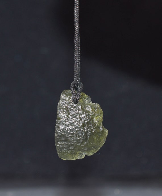 Moldavite Pendant , Tektite Green Meteorite Necklace Moldavite Bead Necklace Moldavite Bead Pendant