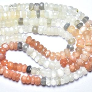 Shop Moonstone Faceted Beads! 13" Strand Natural Moonstone Rondelle 6mm to 6.5mm Rare Beads Faceted Gemstone Rondelles Beads Superb Moonstone Beads Semi Precious No4240 | Natural genuine faceted Moonstone beads for beading and jewelry making.  #jewelry #beads #beadedjewelry #diyjewelry #jewelrymaking #beadstore #beading #affiliate #ad