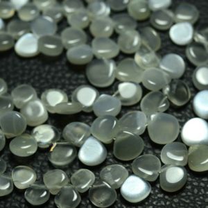 Shop Moonstone Bead Shapes! 7.5 Inches Strand Natural Moonstone Beads 5mm to 8mm Smooth Heart Briolettes Gemstone Beads Gray Moonstone Stone Semi Precious Beads No3915 | Natural genuine other-shape Moonstone beads for beading and jewelry making.  #jewelry #beads #beadedjewelry #diyjewelry #jewelrymaking #beadstore #beading #affiliate #ad